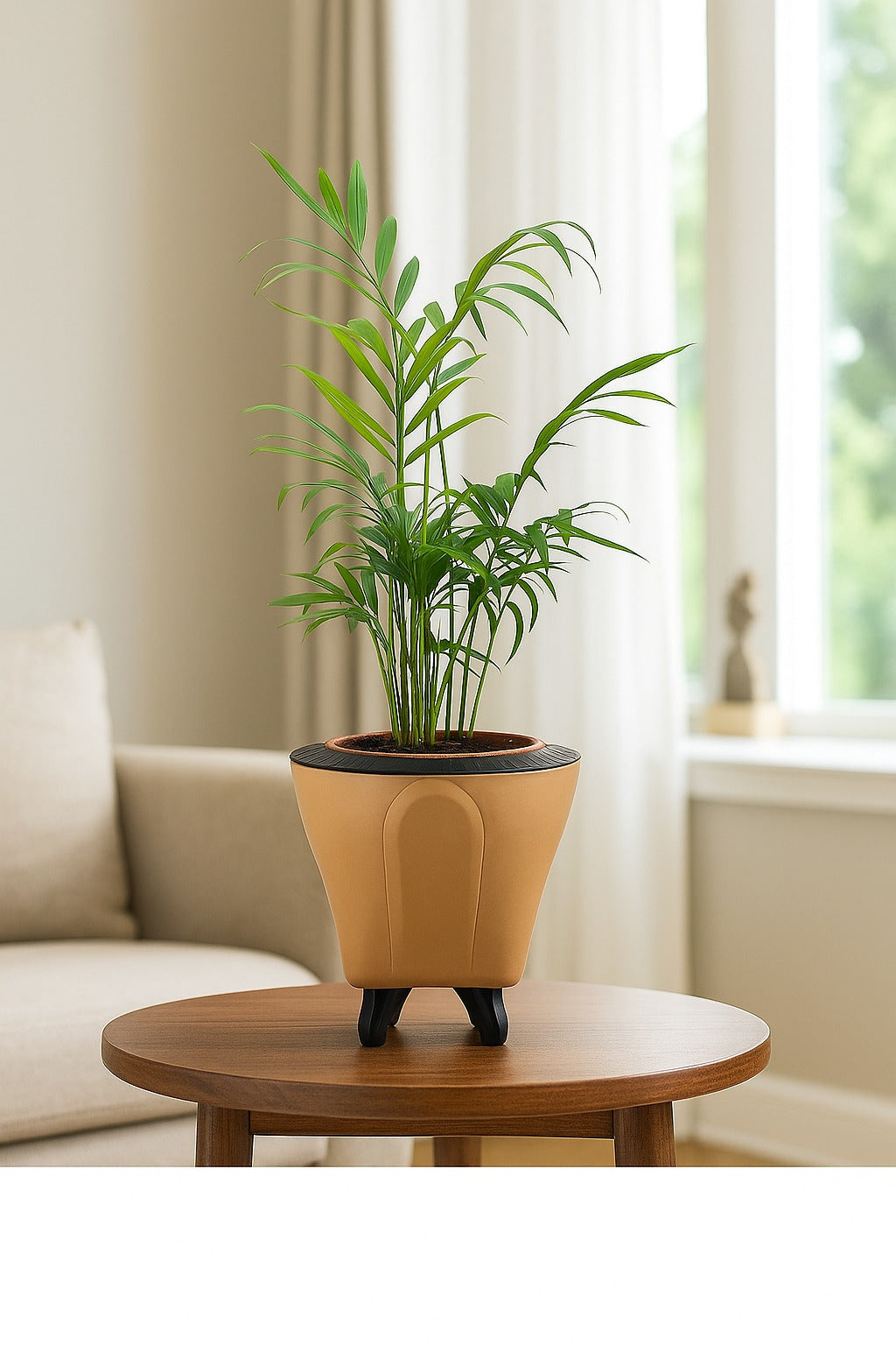Troof Areca   Palm   Air   Purifier   Live   Plant   with   Self-Watering   Decorative   Pot