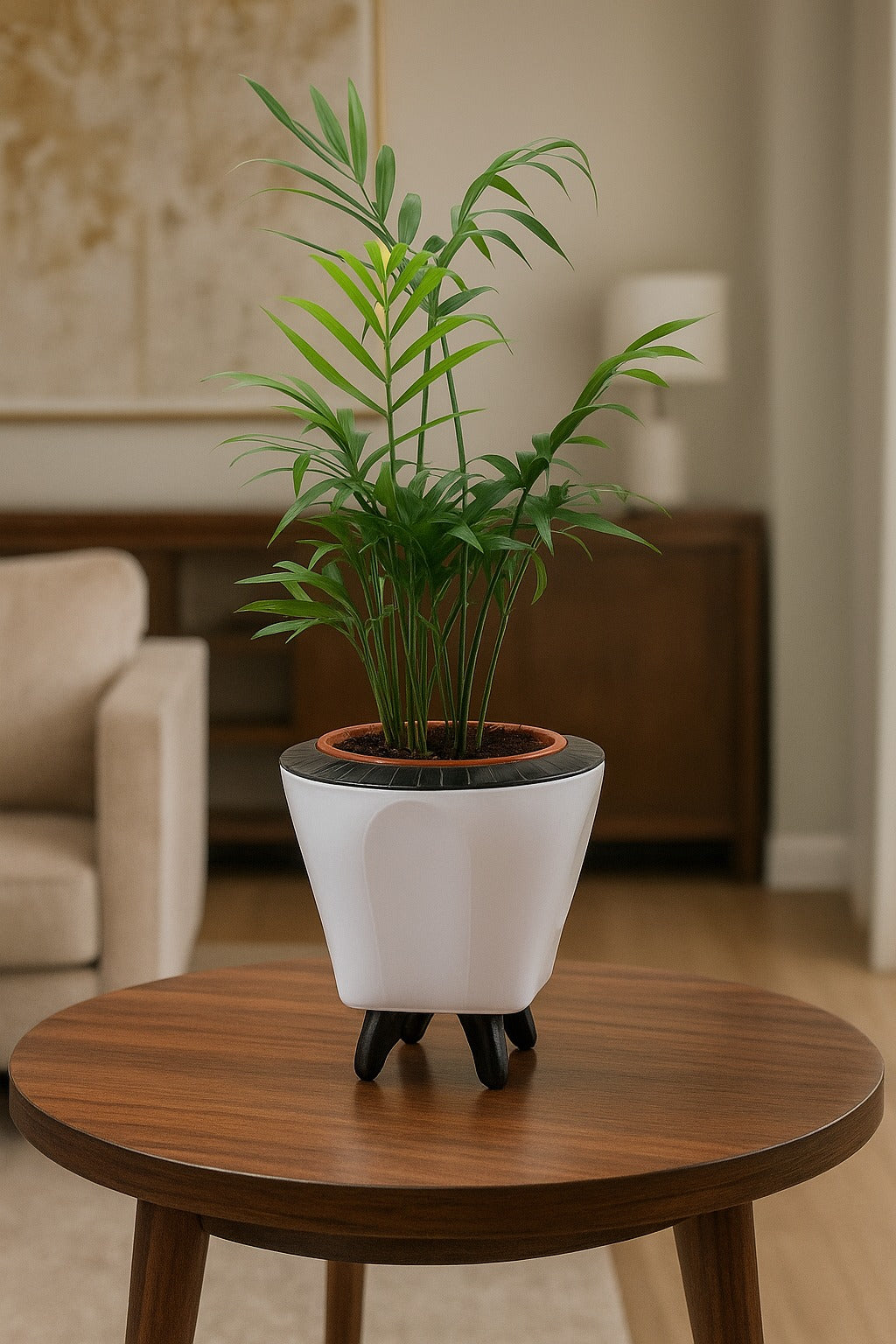 Troof Areca   Palm   Air   Purifier   Live   Plant   with   Self-Watering   Decorative   Pot