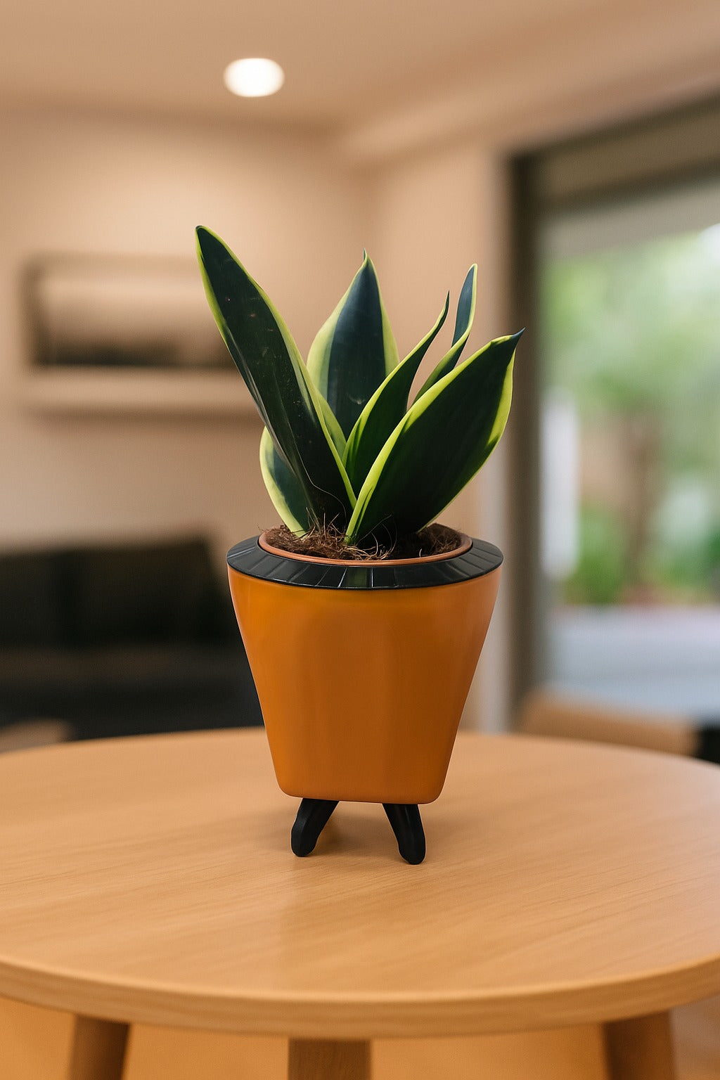 Troof Sansevieria   Golden   Hahnii   Snake   Plant   with   Self-Watering   Decorative   Pot