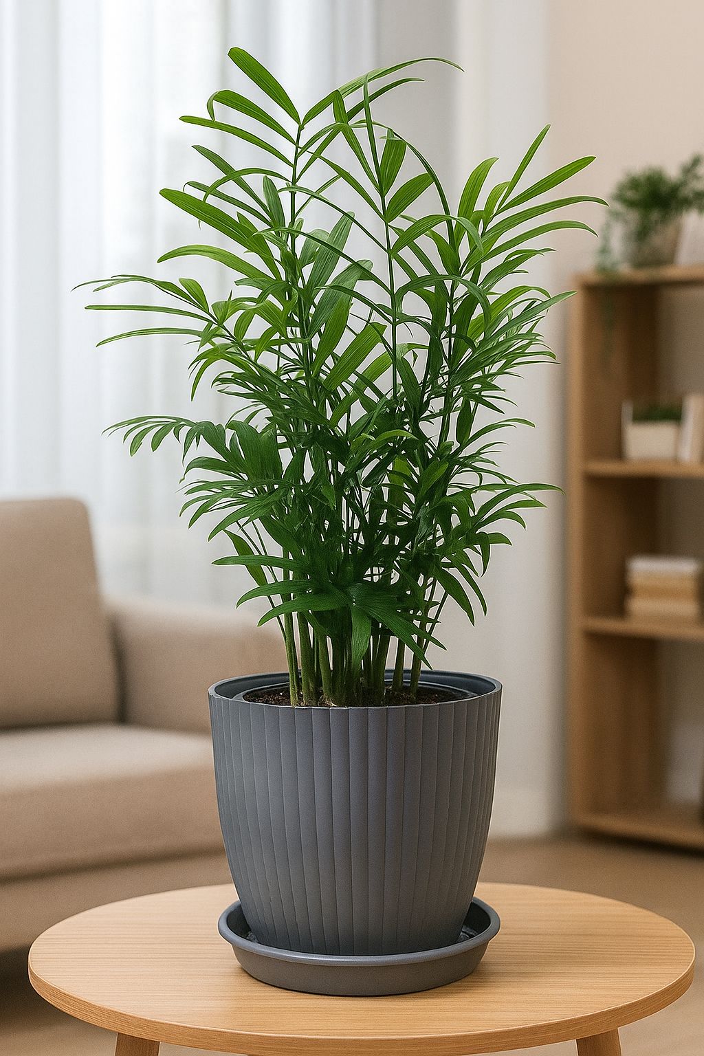 Troof Areca   Palm   Air   Purifier   Live   Plant   with   Self-Watering   Rainbow   Pot